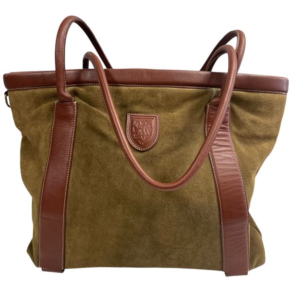 Talbots Green Suede Tote Bag (17" x 6" x 13" tall)