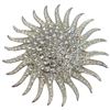 Image 2 : 2 Camrose & Kross JBK Brooches - 3" Crystal Sun Burst and Swirl with Crystals