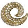 Image 3 : 2 Camrose & Kross JBK Brooches - 3" Crystal Sun Burst and Swirl with Crystals