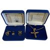 Image 1 : Camrose & Kross JBK 2" Cross Necklace & Presidential Cufflinks