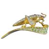 Image 3 : 2 Camrose & Kross JBK Brooches - Red & Clear Crystal Bow and Cricket on Leaf