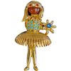 Image 2 : Camrose & Kross JBK Ballerina Brooch & Gold-Tone Mesh Bracelet with Extender