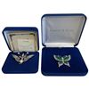 Image 1 : 2 Camrose & Kross JBK Brooches - Crystal & Faux Pearl Eagle & Jade & Crystal Butterfly