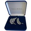 Image 1 : Set of 2 Camrose & Kross Crystal Leaf Brooches - One Single & 1 Double Stem