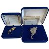 Image 1 : 2 Camrose & Ross JBK Crystal Brooches - Iridescent Butterfly & Flower