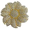 Image 3 : 2 Large Camrose & Ross JBK Crystal Brooches - Clear Crystal Flower & Faux Coral & Crystal Flower