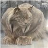 Image 2 : 1987 Robert Bateman Print "Dozing Lynx" (Double matted in a 40" x 28" frame"