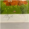 Image 2 : 1980 Robert LoGrippo Lithograph "Cherry Blossom Time" For the  Franklin Mint (Matted in a 22" x 25" 