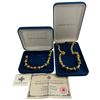 Image 1 : Camrose & Kross JBK Necklace & Bracelet Set  - Gold-tone with blue stones - In original cases with C