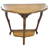 Image 1 : Solid Wood Vintage Half Moon Table (12" x 24" x 23" tall)