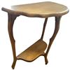 Image 2 : Solid Wood Vintage Half Moon Table (12" x 24" x 23" tall)