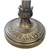 Image 2 : Pewter Coloured Metal Lamp with Glass Shade - 18" tall at the top of the finial