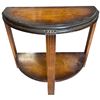 Image 1 : Solid Wood Vintage Half Moon Table (11" x 24" x 22" tall)