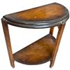Image 2 : Solid Wood Vintage Half Moon Table (11" x 24" x 22" tall)