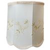 Image 3 : Vintage Ceramic Figural Lamp with Embroidered Shade - 27" tall at the top of the shade