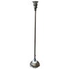 Image 1 : Brass Floor Lamp with Marble Accented Base - No Shade