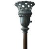 Image 3 : Brass Floor Lamp with Marble Accented Base - No Shade