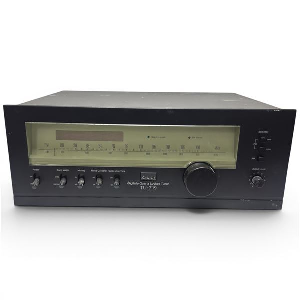 Sansui TU-719 AM FM Stereo Tuner Black Vintage Hi-Fi Component