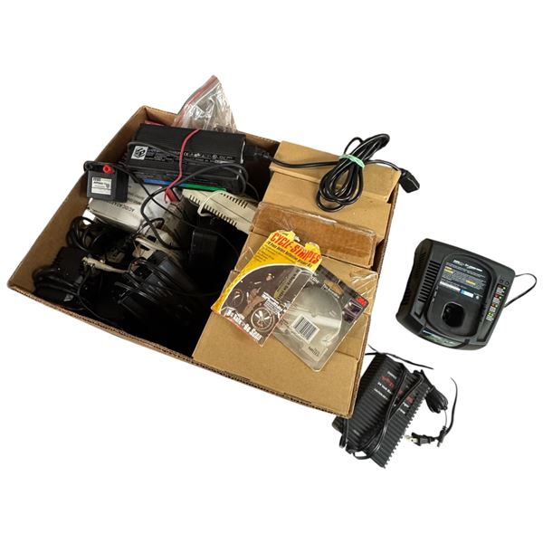 Large Lot of DC Power Supplies, AC Invertors, 24v Battery Chargers and More