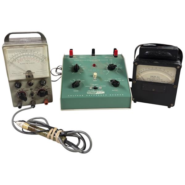 Heath Built Voltage Reference Source EUW-16A, Heathkit Voltmeter Model V-6 & Weston Model 433