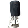 Image 1 : Sparkly Table Lamp with Sheer Black Shade - 23" tall