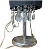 Image 2 : Sparkly Table Lamp with Sheer Black Shade - 23" tall