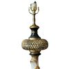 Image 2 : Black and Gold Painted Wood Lamp Base - 28" tall