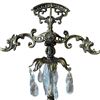 Image 2 : Decorative Metal Balance Scale with Glass Drops & Dishes - 18" tall x 20" wide