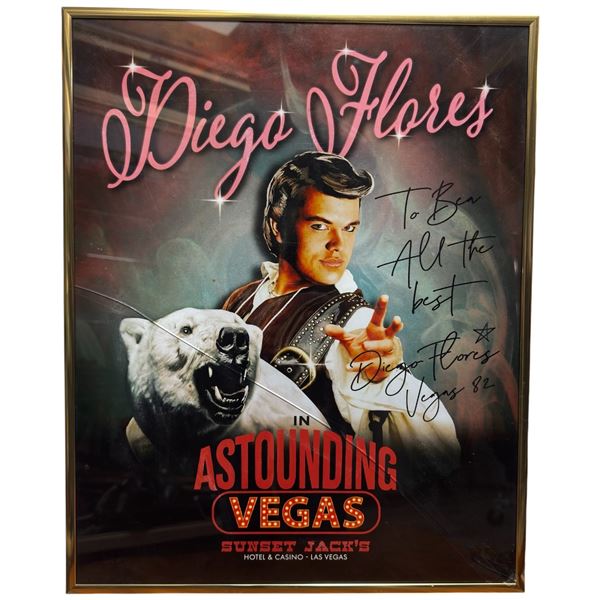 Autographed Diego Flores Movie Prop Poster - 17" x 20" - Cracked Glass
