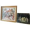 Image 1 : Framed Laser Print and Canvas Chicken Picture - Laser Print is 16" x 12"