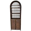 Image 1 : Bamboo Curved Top Display Shelf with 2 Doors in Base (12" x 24" x 67" tall)