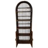 Image 2 : Bamboo Curved Top Display Shelf with 2 Doors in Base (12" x 24" x 67" tall)