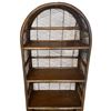 Image 3 : Bamboo Curved Top Display Shelf with 2 Doors in Base (12" x 24" x 67" tall)
