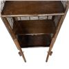 Image 4 : Bamboo Curved Top Display Shelf with 2 Doors in Base (12" x 24" x 67" tall)