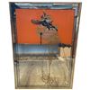 Image 1 : 1970s Wall Mirror with Applied "Isolde" Painting (24" x 34") Crack in bottom left corner