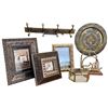 Image 1 : Group of Picture Frames, Wall Hook, Brass Plate from Mexico and more