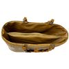 Image 2 : Woven Straw Bag with Bamboo Handles - 5" x 12" x 9" tall