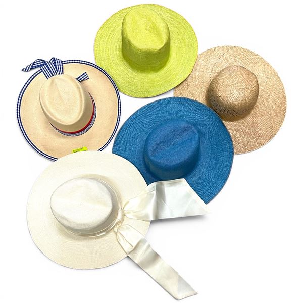5 Ladies Straw Summer Hats