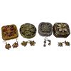 Image 1 : 4 Joan Rivers Trinket Boxes with Removable Brooch Tops and Matching Earrings