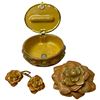 Image 2 : 4 Joan Rivers Trinket Boxes with Removable Brooch Tops and Matching Earrings