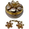 Image 3 : 4 Joan Rivers Trinket Boxes with Removable Brooch Tops and Matching Earrings