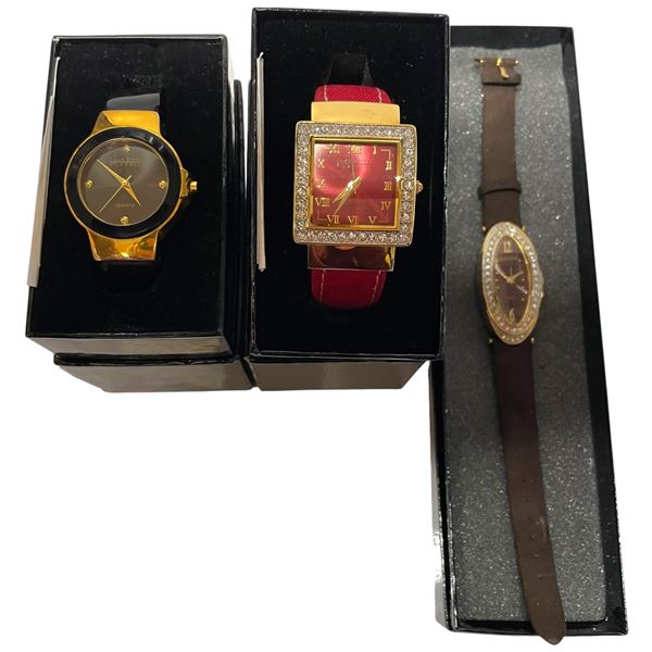 3 Joan Rives Wrist Watches in Original Boxes  Appear to be unworn