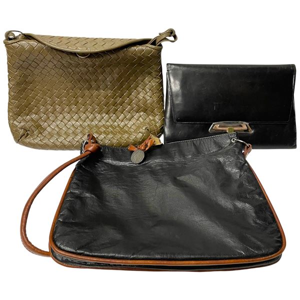 3 Vintage Handbags and Clutches - Wide Variety of Materials