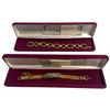 Image 1 : 2 JBK Gold-Tone Blue Crystal Bracelets by Camrose & Kross in Original Cases with COAs