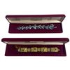 Image 1 : 2 JBK Gold-Tone Crystal & Enamel Bracelets by Camrose & Kross in Original Cases with COAs