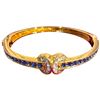 Image 4 : 2 JBK Gold-Tone Blue & Clear Crystal Bracelets by Camrose & Kross in Original Cases with COAs