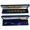 Image 1 : 2 JBK Bracelets by Camrose & Kross in Original Cases (1 Gold-Tone  Oval Link and 1 Chain Link with S