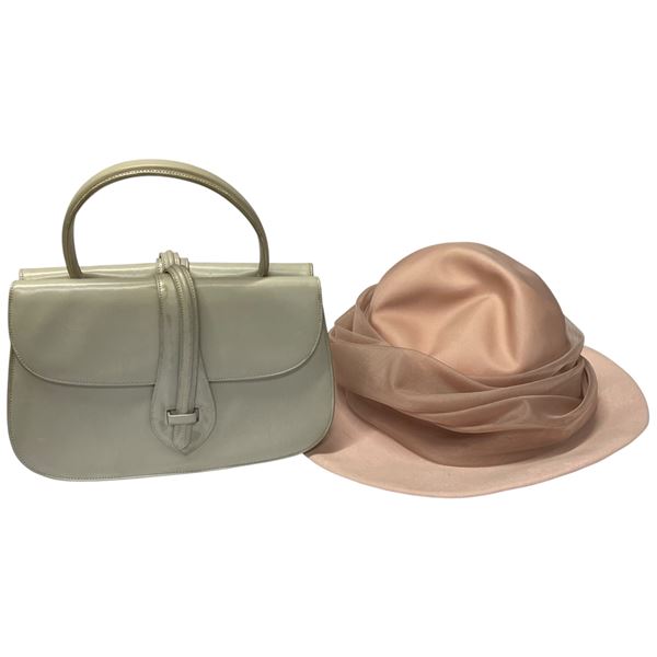 Grace Spencer Pink Designer Hat & Imagin Dove Grey Handbag
