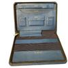 Image 2 : Vintage Brown Leather Briefcase, Black Zippered Folio & Blue Stationary Case