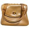 Image 4 : 2 Vintage Brown Suede & Leather Handbags with Bamboo Clasps - The smaller is labelled Saks Fifth Ave